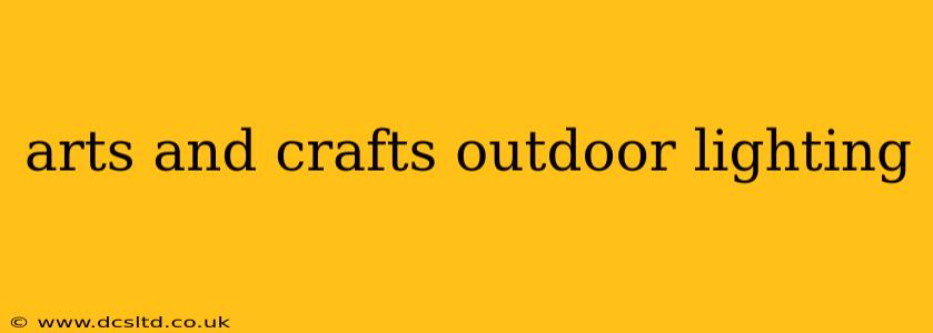 arts and crafts outdoor lighting