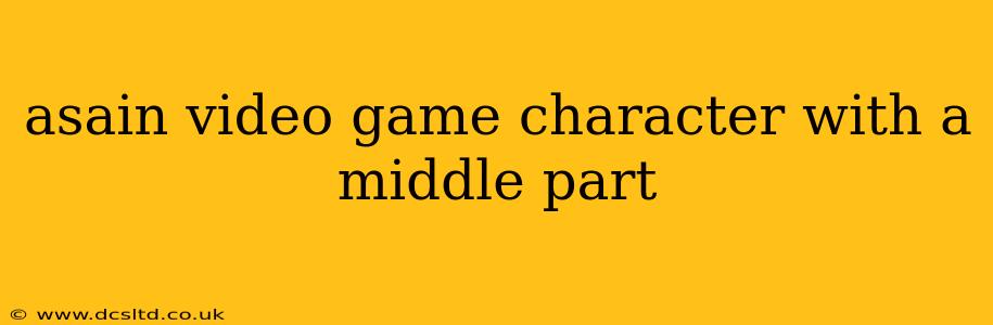 asain video game character with a middle part