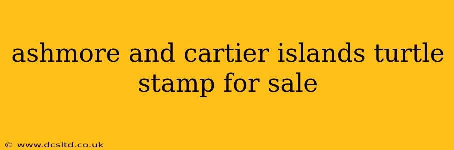 ashmore and cartier islands turtle stamp for sale