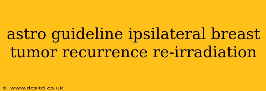astro guideline ipsilateral breast tumor recurrence re-irradiation