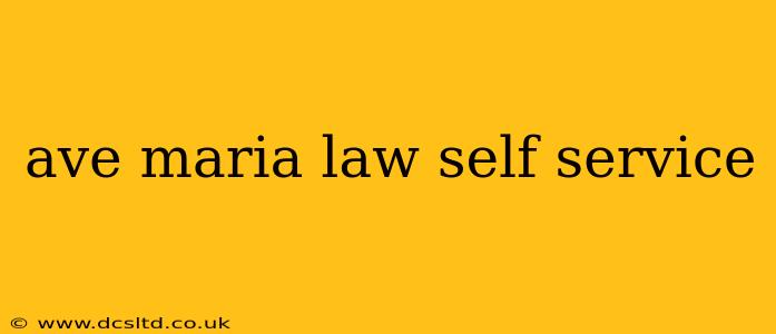ave maria law self service