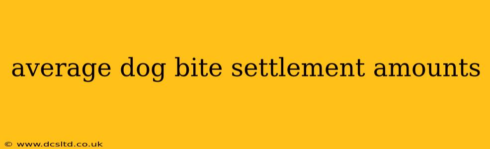 average dog bite settlement amounts