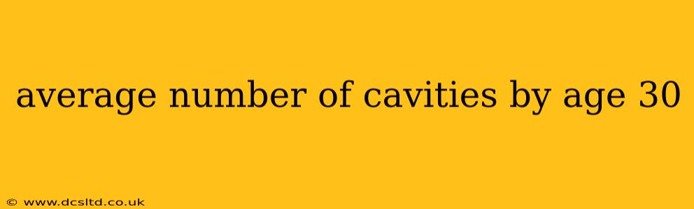 average number of cavities by age 30