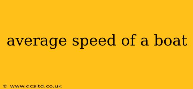 average speed of a boat