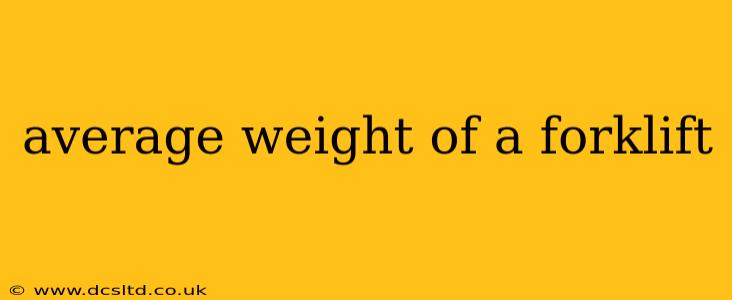 average weight of a forklift
