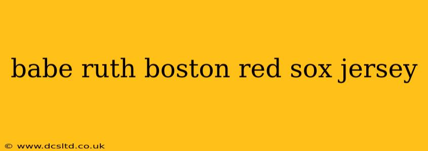 babe ruth boston red sox jersey