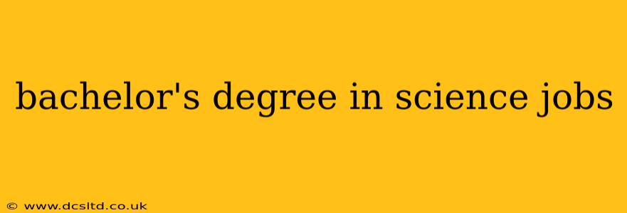 bachelor's degree in science jobs