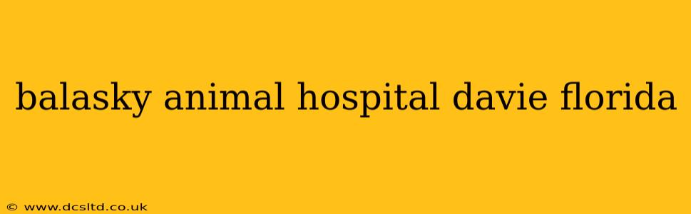 balasky animal hospital davie florida