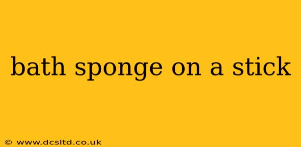 bath sponge on a stick