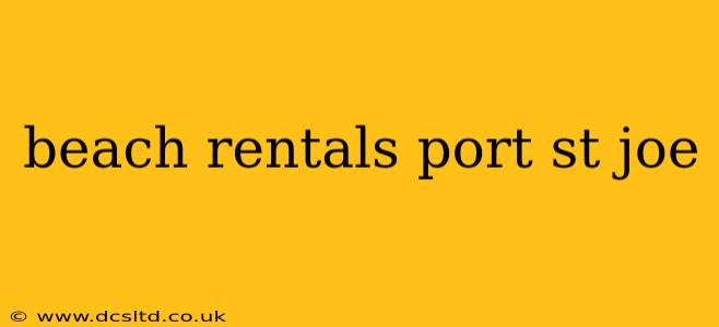 beach rentals port st joe