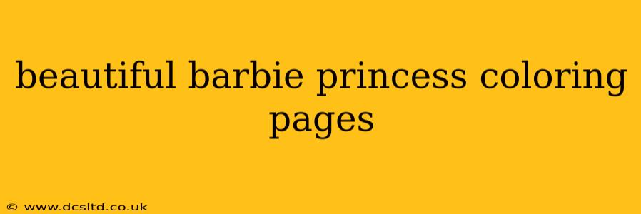 beautiful barbie princess coloring pages