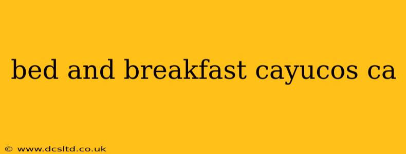 bed and breakfast cayucos ca
