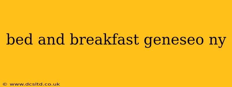 bed and breakfast geneseo ny