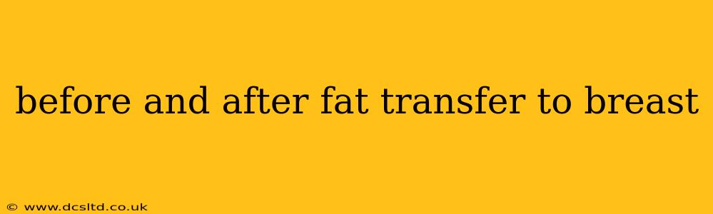 before and after fat transfer to breast