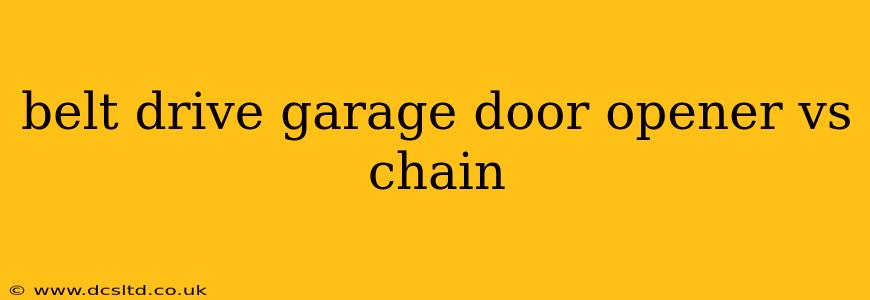 belt drive garage door opener vs chain