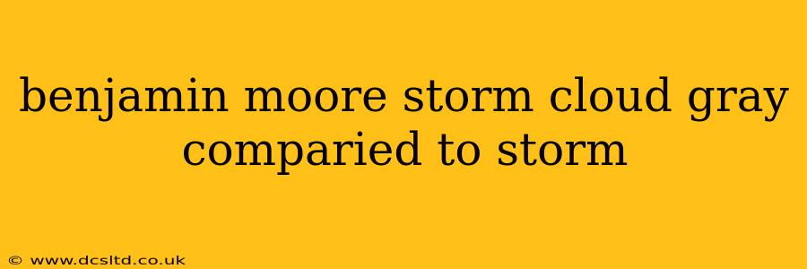 benjamin moore storm cloud gray comparied to storm