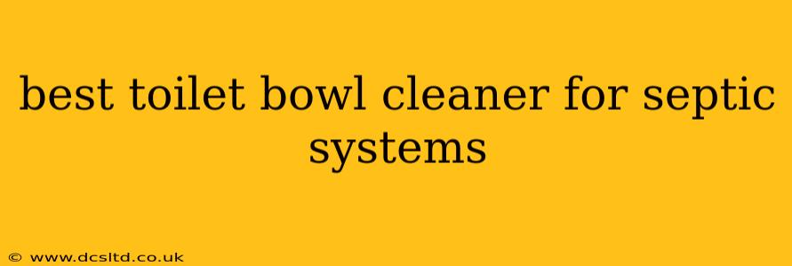best toilet bowl cleaner for septic systems