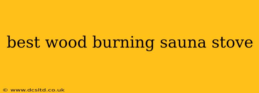 best wood burning sauna stove