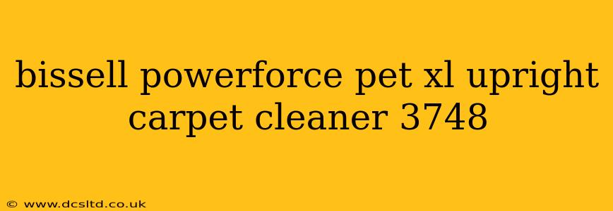 bissell powerforce pet xl upright carpet cleaner 3748