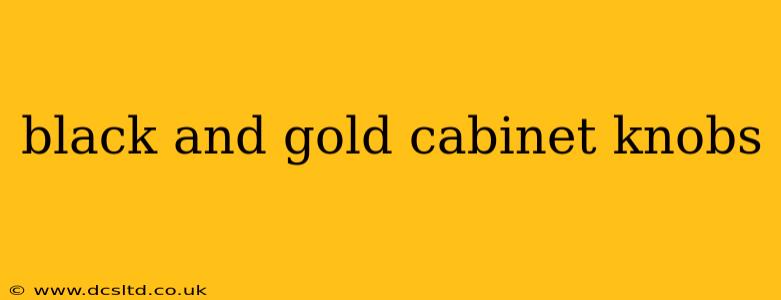 black and gold cabinet knobs