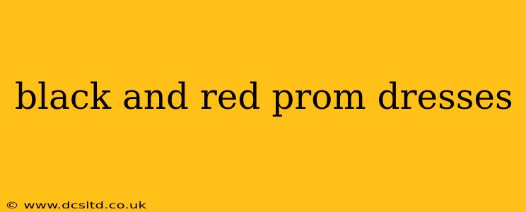 black and red prom dresses