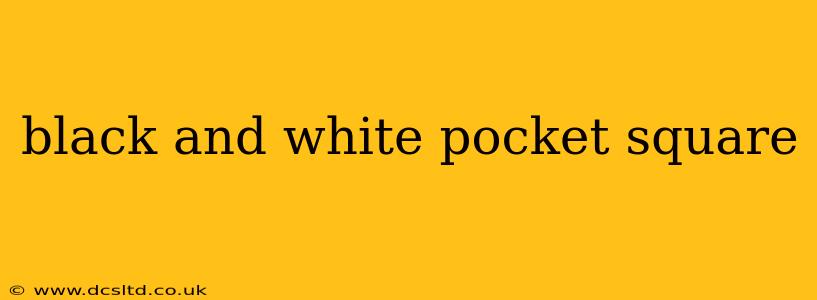 black and white pocket square