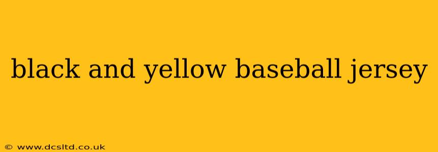 black and yellow baseball jersey