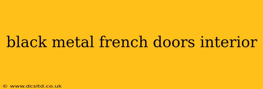 black metal french doors interior