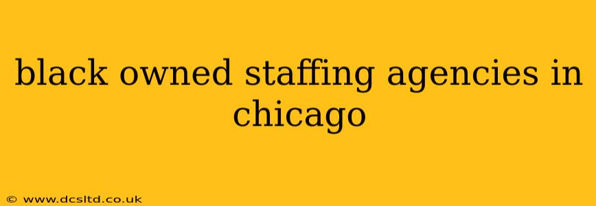 black owned staffing agencies in chicago