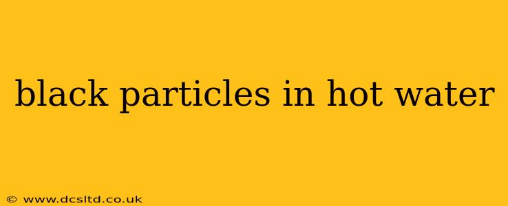 black particles in hot water