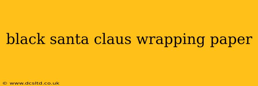 black santa claus wrapping paper