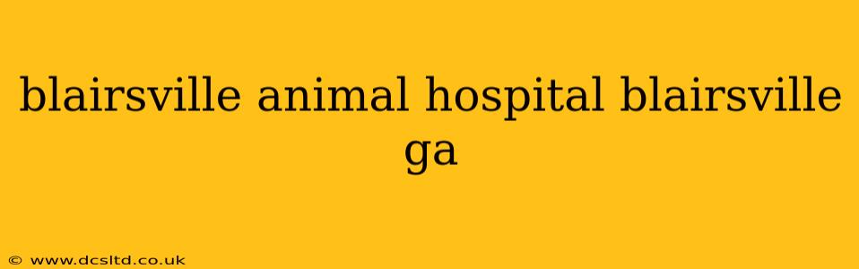 blairsville animal hospital blairsville ga