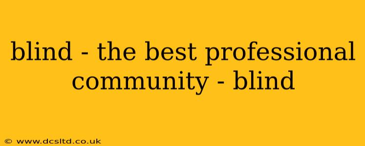 blind - the best professional community - blind