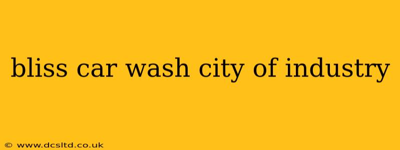bliss car wash city of industry