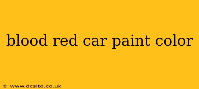 blood red car paint color