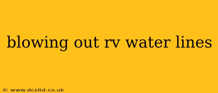 blowing out rv water lines