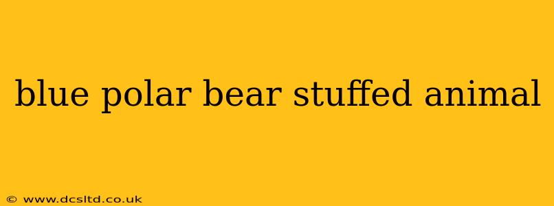 blue polar bear stuffed animal