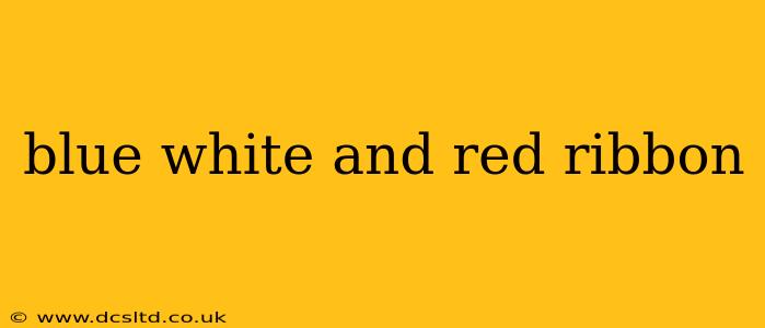 blue white and red ribbon