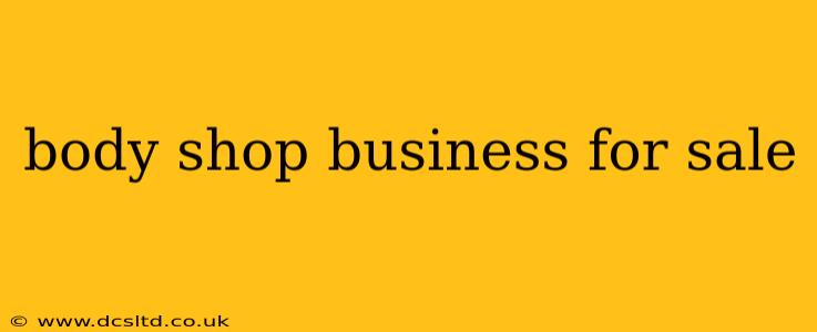 body shop business for sale