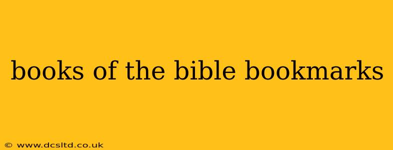 books of the bible bookmarks