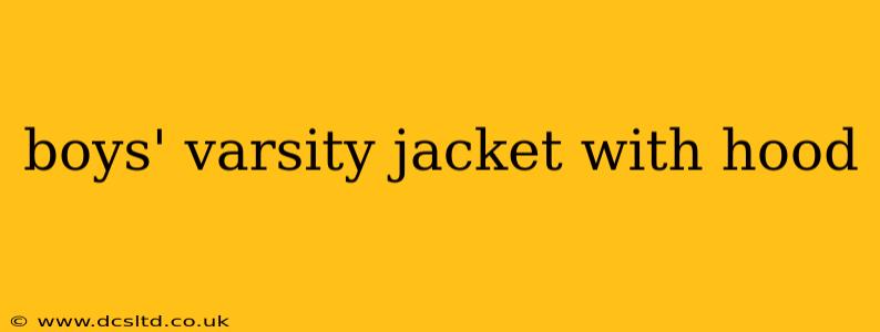 boys' varsity jacket with hood
