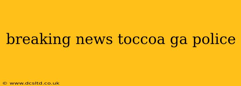 breaking news toccoa ga police