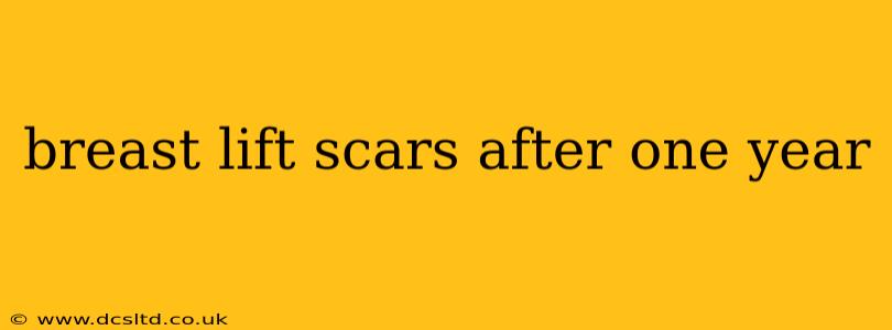 breast lift scars after one year