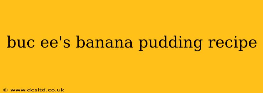 buc ee's banana pudding recipe