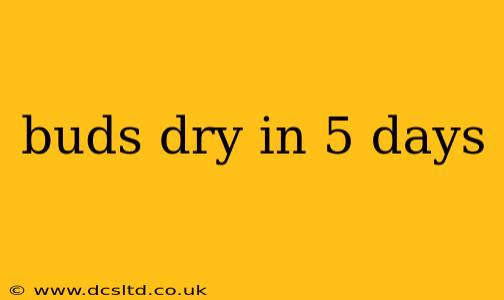 buds dry in 5 days