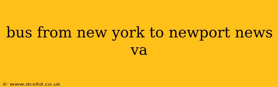 bus from new york to newport news va