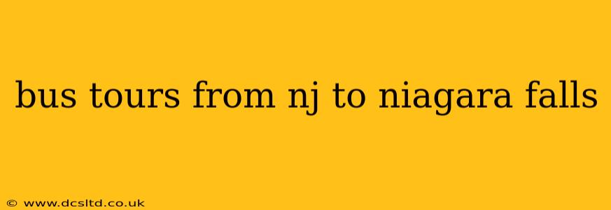 bus tours from nj to niagara falls