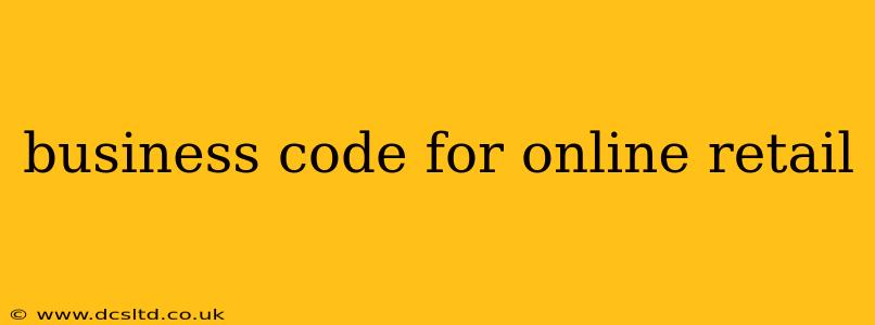 business code for online retail