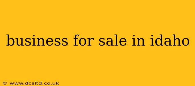 business for sale in idaho