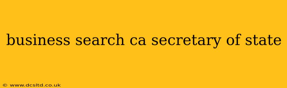 business search ca secretary of state